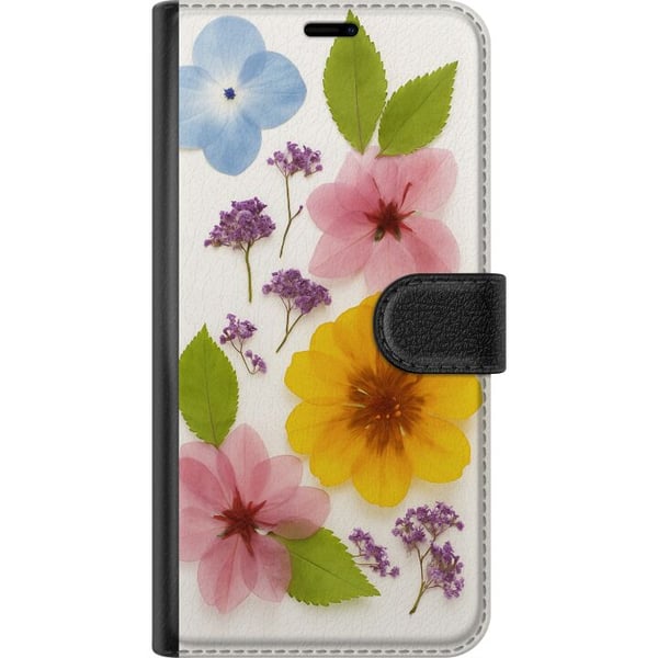 Kompatibelt Lommeboketui til Samsung Galaxy S21+ 5G Pressede blomster