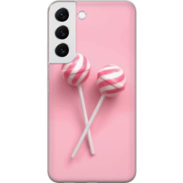Yhteensopiva Puhelinkuori Samsung Galaxy S22 5G Vaaleanpunaiset tikkarit ja karkkidesign – Söpö pastellikuvio trendikkäille asusteille