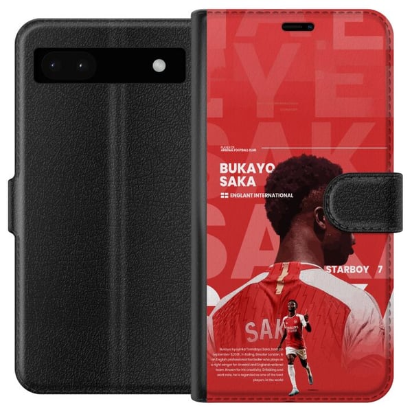 Yhteensopiva Lompakkokotelo Google Pixel 6a Bukayo Saka Arsenal Englanti 16 syöttöä loukkaantumisesta huolimatta jalkapallo laitahyökkääjä nopea luov