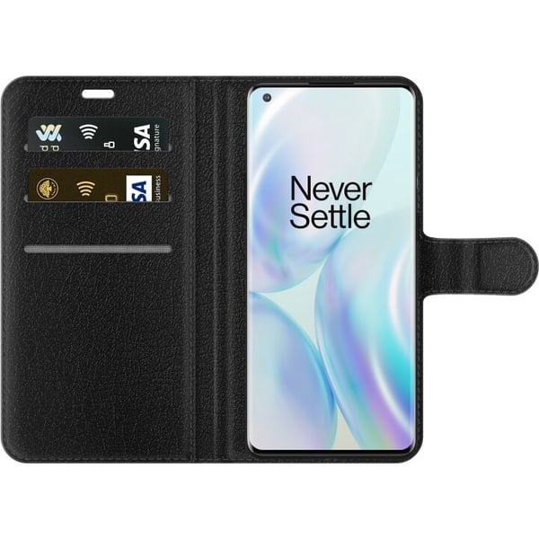 Kompatibel Tegnebogsetui til OnePlus 8 Pro Hello Kitty-inspireret pink fluffy design med et ikonisk katteansigt i kawaii-stil