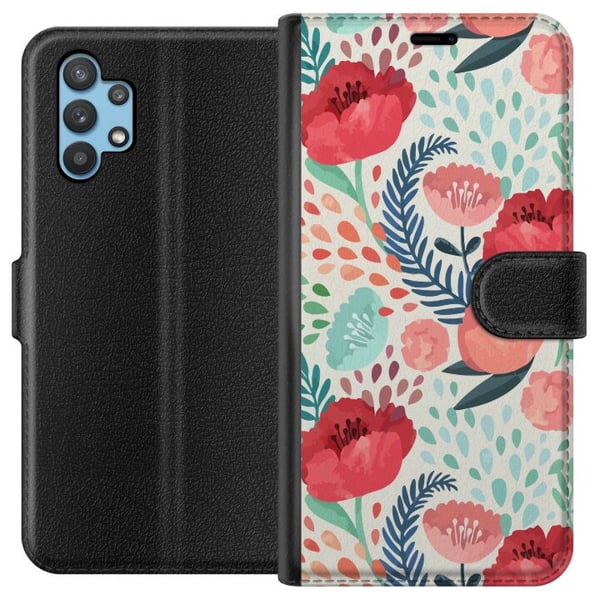 Kompatibelt Plånboksfodral till Samsung Galaxy A32 5G Växtliv Kompatibelt Plånboksfodral till Samsung Galaxy A32 5G Växtliv