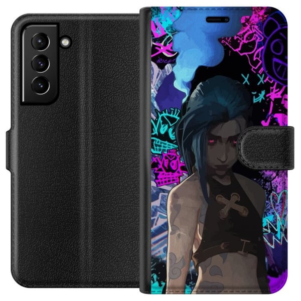 Kompatibelt Lommeboketui til Samsung Galaxy S21+ 5G Arcane, League of Legends Kompatibelt Lommeboketui til Samsung Galaxy S21+ 5G Arcane, League of Legends