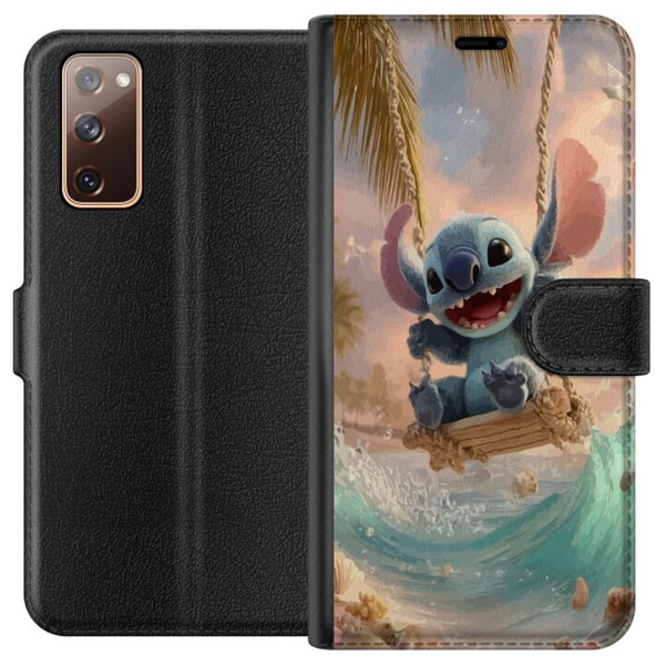 Kompatibelt Plånboksfodral till Samsung Galaxy S20 FE Disney Stitch collectible figur blå alien
