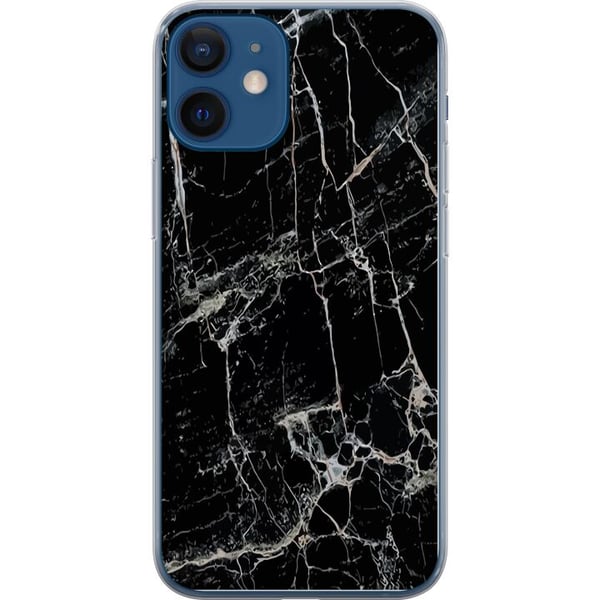 Kompatibel Mobilcover til Apple iPhone 12 Svart Marmor