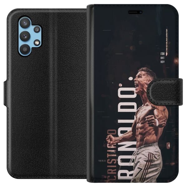 Kompatibelt Plånboksfodral till Samsung Galaxy A32 5G Cristiano Ronaldo Al-Nassr Portugal legendarisk forward med kraft snabbhet och ett av fotbollen Kompatibelt Plånboksfodral till Samsung Galaxy A32 5G Cristiano Ronaldo Al-Nassr Portugal legendarisk forward med kraft snabbhet och ett av fotbollen