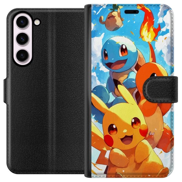 Kompatibel Tegnebogsetui til Samsung Galaxy S23+ Pocket Creatures - inspireret af Pokémon uden at nævne navnet