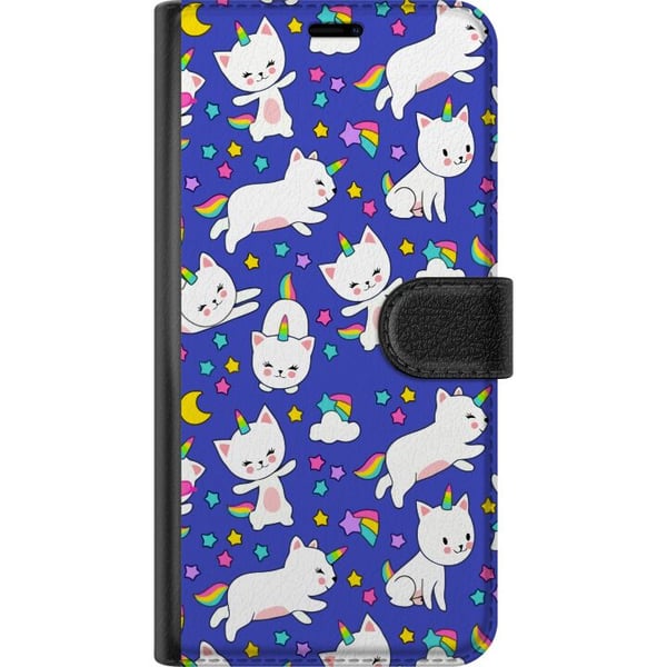 Kompatibelt Plånboksfodral till Samsung Galaxy A32 5G Katt enhörningar
