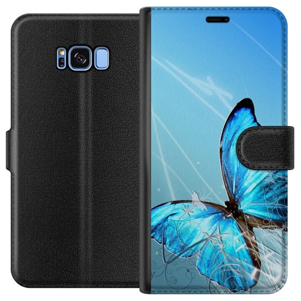 Kompatibelt Plånboksfodral till Samsung Galaxy S8 Fjäril Kompatibelt Plånboksfodral till Samsung Galaxy S8 Fjäril