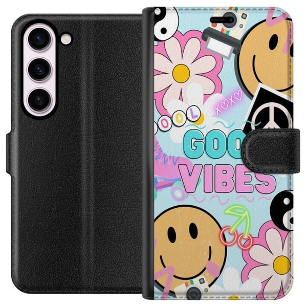 Kompatibel Tegnebogsetui til Samsung Galaxy S23 Gode Vibrationer Kompatibel Tegnebogsetui til Samsung Galaxy S23 Gode Vibrationer