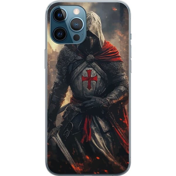 Kompatibelt Mobilskal till Apple iPhone 12 Pro Max Templar knight korsriddare crusader warrior medieval armor cross svärd fantasy fighter poster desi
