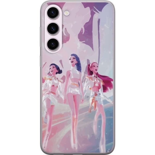 Yhteensopiva Puhelinkuori Samsung Galaxy S23+ K-Pop Demon Hunters -hopeinen idolitrio – futuristinen K-pop-henkinen ryhmäsuunnittelu kimaltelevine es