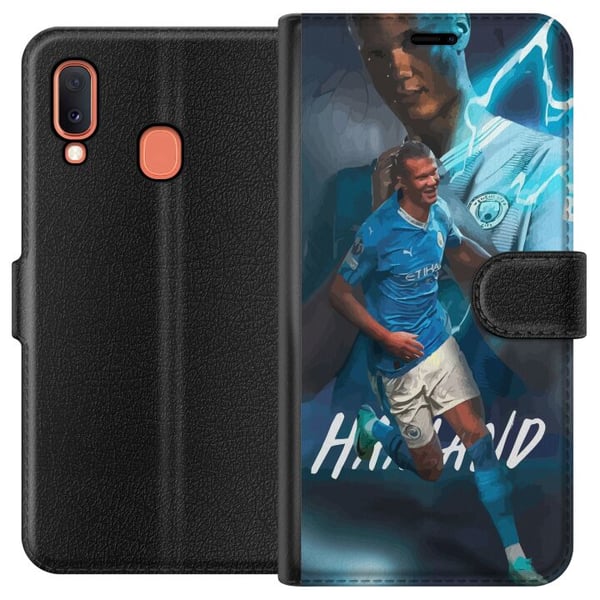 Kompatibelt Plånboksfodral till Samsung Galaxy A20e Erling Haaland Kompatibelt Plånboksfodral till Samsung Galaxy A20e Erling Haaland