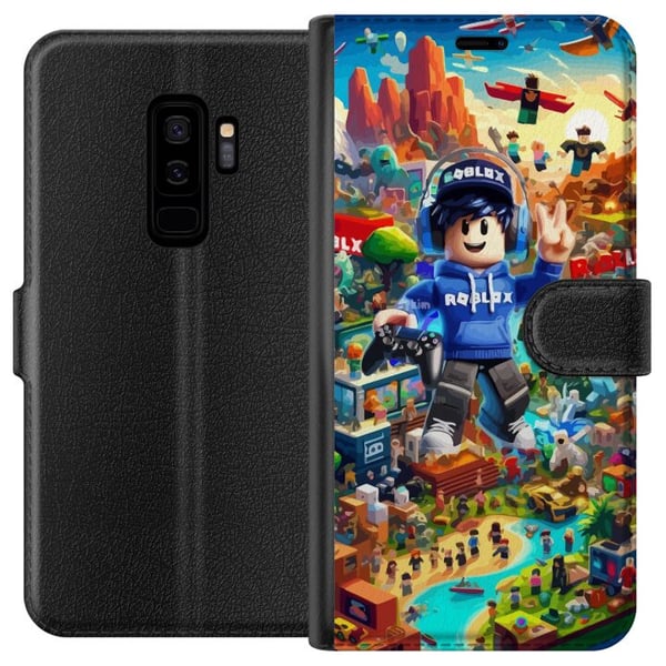 Kompatibelt Plånboksfodral till Samsung Galaxy S9+ Stor detaljerad Roblox-värld fylld av karaktärer äventyr och färgstarka miljöer Kompatibelt Plånboksfodral till Samsung Galaxy S9+ Stor detaljerad Roblox-värld fylld av karaktärer äventyr och färgstarka miljöer