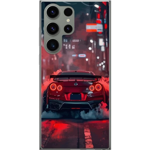 Kompatibel Mobilcover til Samsung Galaxy S23 Ultra Rød sportsbil drifting racing tuning Kompatibel Mobilcover til Samsung Galaxy S23 Ultra Rød sportsbil drifting racing tuning