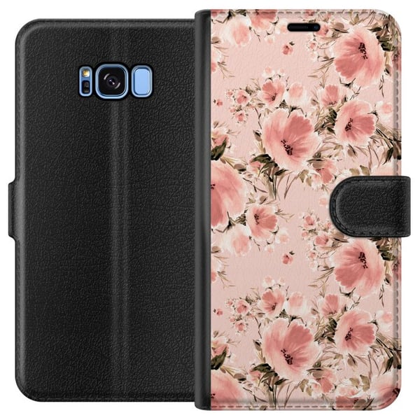 Kompatibelt Plånboksfodral till Samsung Galaxy S8 Blommor