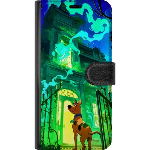 Kompatibelt Plånboksfodral till Samsung Galaxy S9+ Scooby Doo haunted house poster cartoon mystery hund ghost green spooky Halloween retro series art