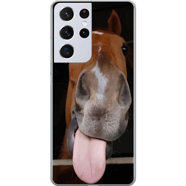 Yhteensopiva Puhelinkuori Samsung Galaxy S21 Ultra 5G Rauhallinen hevonen