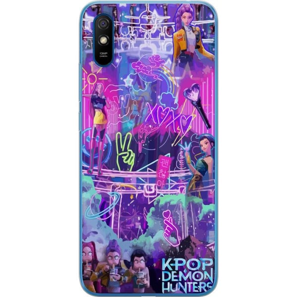 Kompatibel Mobilcover til Xiaomi Redmi 9A Kpop dæmonjægere neonlys by lilla skær idolæstetik stemning