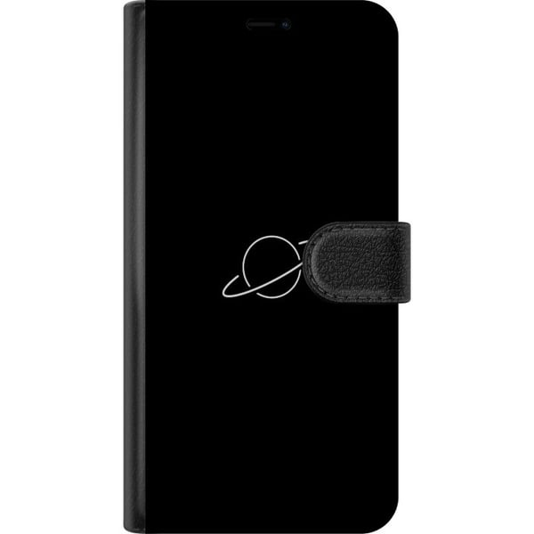 Kompatibelt Lommeboketui til Samsung Galaxy S21+ 5G Saturnus planetdesign med romtema og stjernelys, stilrent motiv som leder tankene til universets