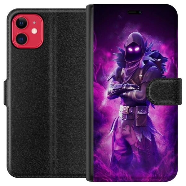 Kompatibel Tegnebogsetui til Apple iPhone 11 Fortnite Ravnen Kompatibel Tegnebogsetui til Apple iPhone 11 Fortnite Ravnen