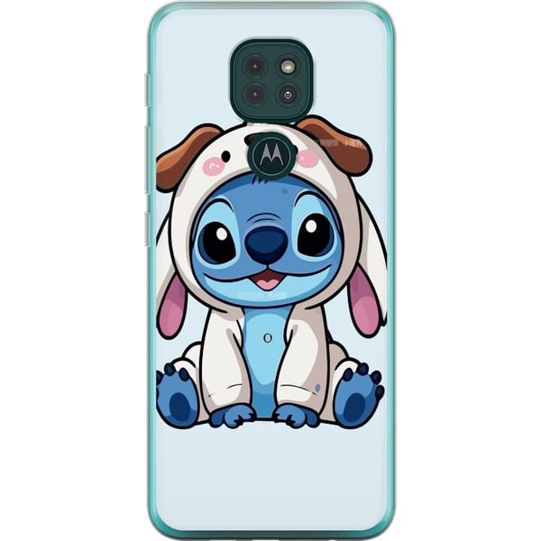 Kompatibel Mobilcover til Motorola Moto G9 Play Stitch Hundkostym Lilo & Stitch Disney Roligt Motiv Blå