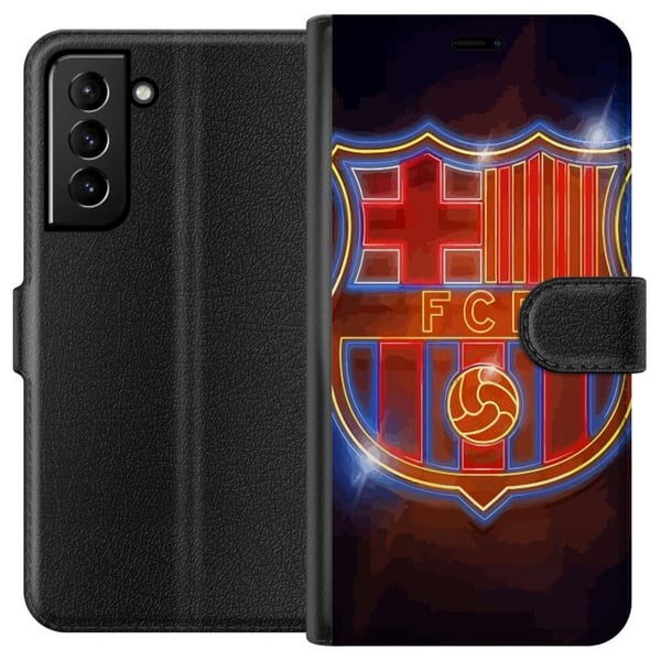 Kompatibelt Lommeboketui til Samsung Galaxy S21+ 5G FC Barcelona Kompatibelt Lommeboketui til Samsung Galaxy S21+ 5G FC Barcelona