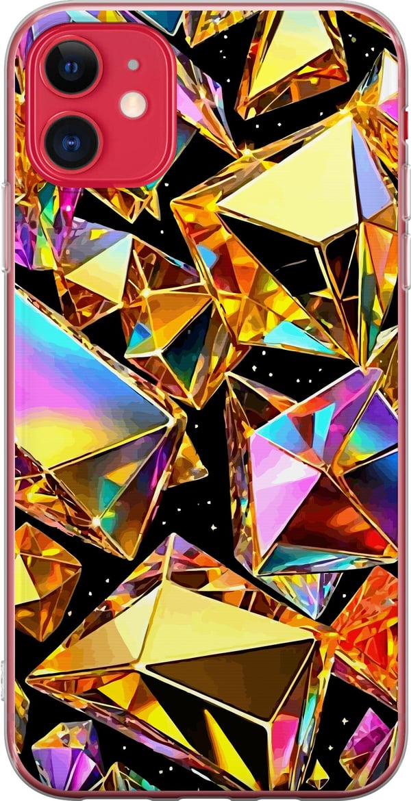 Yhteensopiva Puhelinkuori Apple iPhone 11 3D Kulta