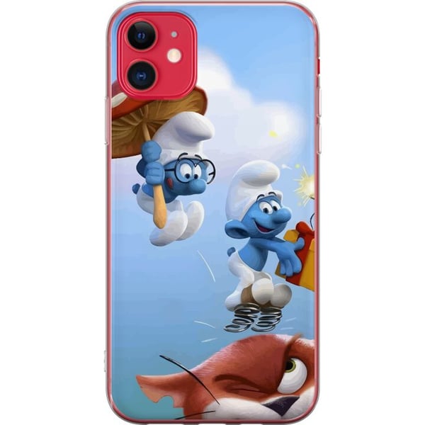 Kompatibelt Mobilskal till Apple iPhone 11 Smurfarna poster blå comic figurer retro cartoon Schtroumpfs serie barndom classic characters design