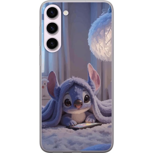 Kompatibel Mobilcover til Samsung Galaxy S23+ Stitch under et tæppe med telefon, aftenhygge i blå toner, charmerende drømmeagtigt design til alle, de Kompatibel Mobilcover til Samsung Galaxy S23+ Stitch under et tæppe med telefon, aftenhygge i blå toner, charmerende drømmeagtigt design til alle, de