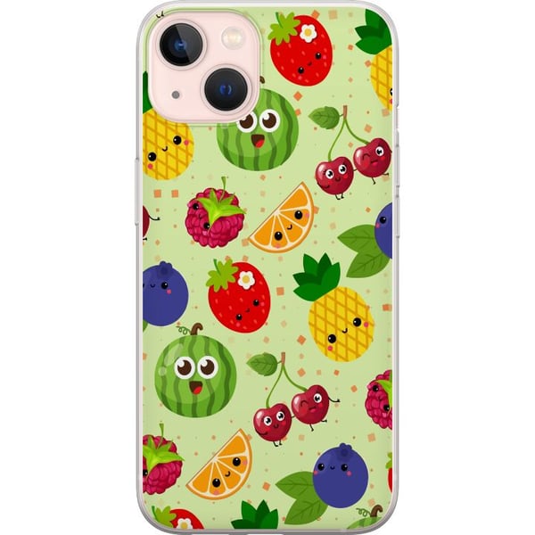 Kompatibelt Mobildeksel til Apple iPhone 13 Fruktmønster med ananas, melon og kirsebær, fargerikt design som sprer glede og sommerenergi Kompatibelt Mobildeksel til Apple iPhone 13 Fruktmønster med ananas, melon og kirsebær, fargerikt design som sprer glede og sommerenergi