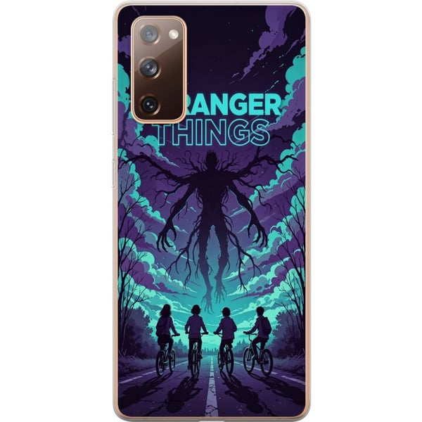 Yhteensopiva Puhelinkuori Samsung Galaxy S20 FE Stranger Things -inspiroitu fantasia kuvitus, jossa on tumma hirviö, pyöräileviä lapsia ja dramaattin