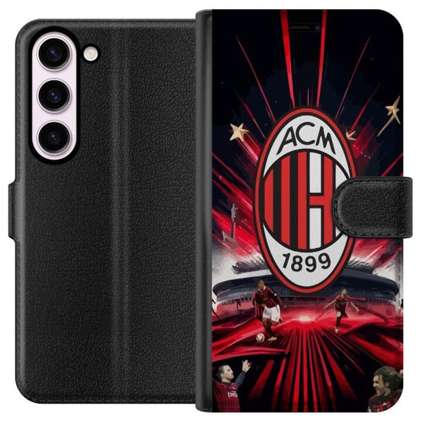 Kompatibel Tegnebogsetui til Samsung Galaxy S23 AC Milan Kompatibel Tegnebogsetui til Samsung Galaxy S23 AC Milan