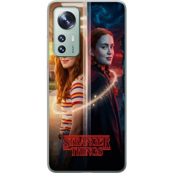 Yhteensopiva Puhelinkuori Xiaomi 12 Max Mayfield jaetussa muotokuvassa arkisen valon ja Stranger Things -tyylisen pimeän rinnakkaismaailman välillä