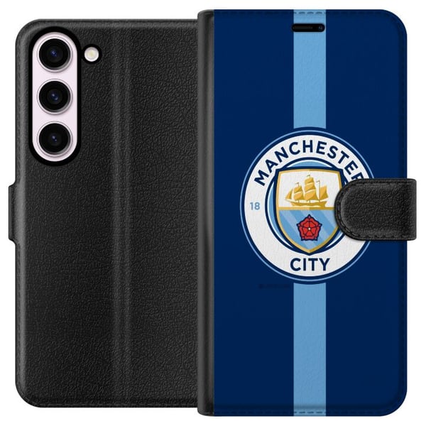 Kompatibel Tegnebogsetui til Samsung Galaxy S23 Manchester City Kompatibel Tegnebogsetui til Samsung Galaxy S23 Manchester City