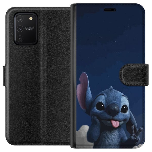 Kompatibelt Lommeboketui til Samsung Galaxy S10 Lite Stitch Disney blå alien Lilo og Stitch kawaii-karakter nattehimmel stjernehimmel søt tegnekunst Kompatibelt Lommeboketui til Samsung Galaxy S10 Lite Stitch Disney blå alien Lilo og Stitch kawaii-karakter nattehimmel stjernehimmel søt tegnekunst