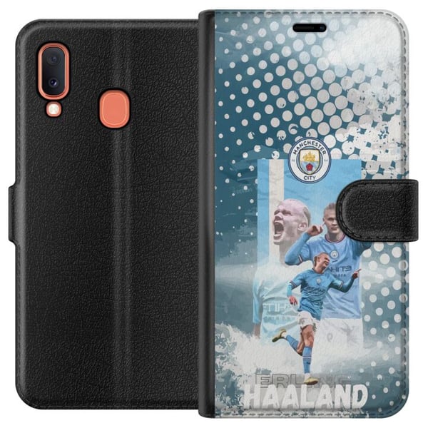 Kompatibelt Lommeboketui til Samsung Galaxy A20e Erling Haaland Manchester City Norge målgaranti enorm fysikk og sylskarpe avslutninger som gjør ham Kompatibelt Lommeboketui til Samsung Galaxy A20e Erling Haaland Manchester City Norge målgaranti enorm fysikk og sylskarpe avslutninger som gjør ham