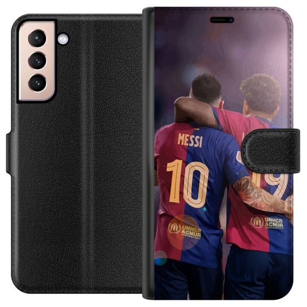Kompatibelt Lommeboketui til Samsung Galaxy S21 Lamine Yamal Messi Kompatibelt Lommeboketui til Samsung Galaxy S21 Lamine Yamal Messi