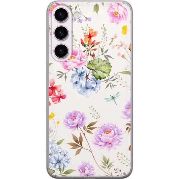 Kompatibel Mobilcover til Samsung Galaxy S23+ Blomstret mønster med håndmalede blomster, sommerfugle og insekter i romantisk skandinavisk stil, dekor Kompatibel Mobilcover til Samsung Galaxy S23+ Blomstret mønster med håndmalede blomster, sommerfugle og insekter i romantisk skandinavisk stil, dekor