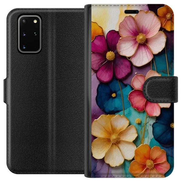 Kompatibelt Plånboksfodral till Samsung Galaxy S20+ Blommor Färger