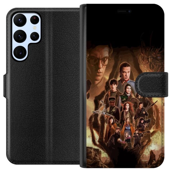 Yhteensopiva Lompakkokotelo Samsung Galaxy S22 Ultra 5G Stranger Things -ryhmäkuva, jossa sankarit ovat pimeässä fantasiaympäristössä ja mukana on uh Yhteensopiva Lompakkokotelo Samsung Galaxy S22 Ultra 5G Stranger Things -ryhmäkuva, jossa sankarit ovat pimeässä fantasiaympäristössä ja mukana on uh