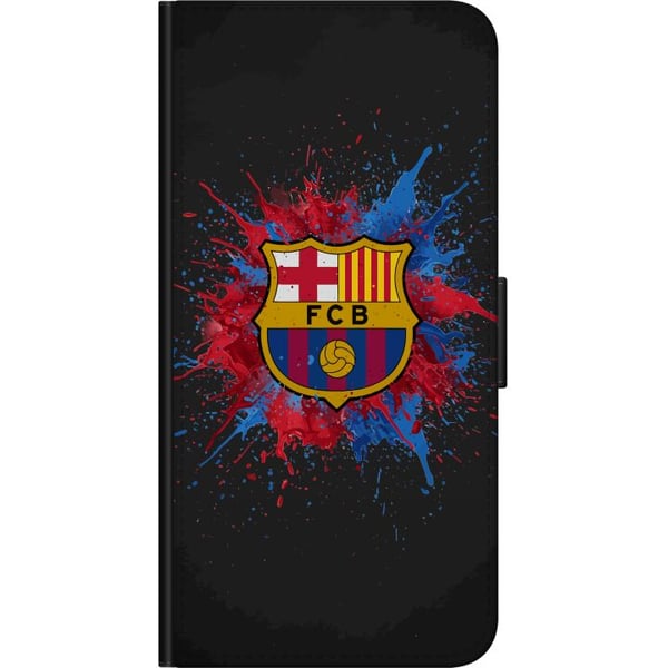 Kompatibelt Lommeboketui til Samsung Galaxy A03s Barcelona Splash Art med FC Barcelonas emblem i blått og rødt, perfekt for fotballfans