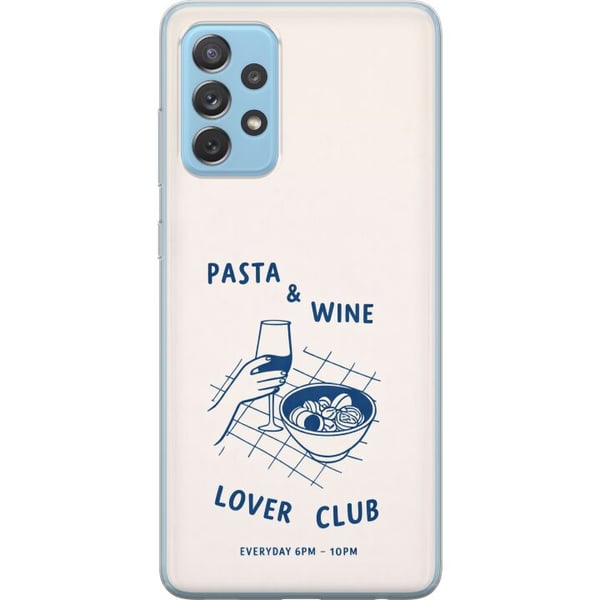 Kompatibelt Mobildeksel til Samsung Galaxy A52 5G Pasta vin og hverdagsromantikk i grafisk stil Kompatibelt Mobildeksel til Samsung Galaxy A52 5G Pasta vin og hverdagsromantikk i grafisk stil