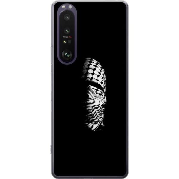 Kompatibel Mobilcover til Sony Xperia 1 III Keffiyeh-mønster - klassisk sort-hvid palæstinensisk tørklæde med kulturel betydning