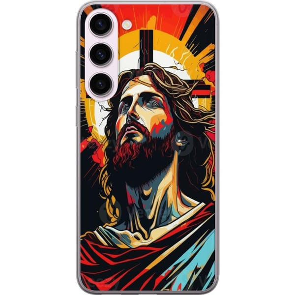 Kompatibel Mobilcover til Samsung Galaxy S23+ Jesus & Kort - religiøst motiv med dyb symbolik