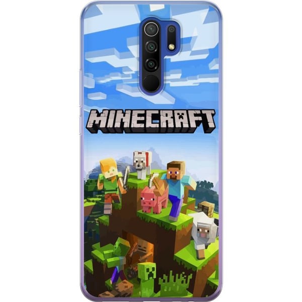 Kompatibelt Mobilskal till Xiaomi Redmi 9 Minecraft pixelvärld Creeper gaming design