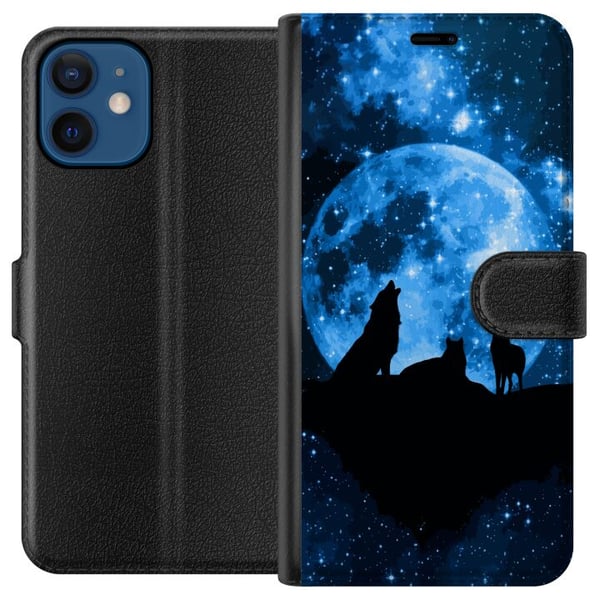 Kompatibel Tegnebogsetui til Apple iPhone 12 Ulve