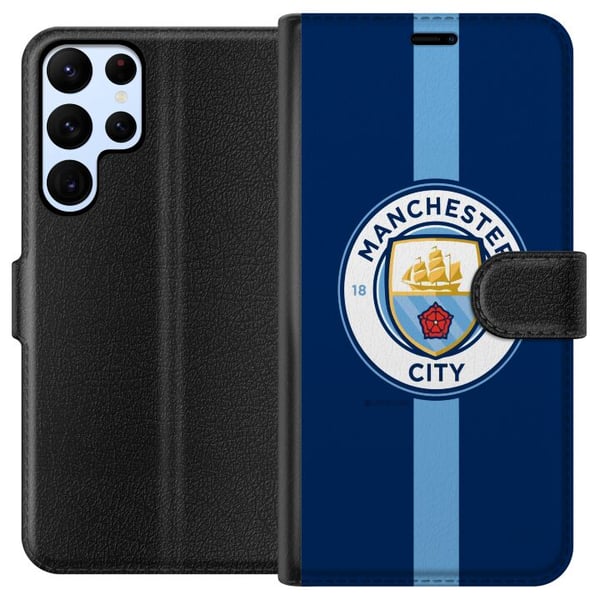 Yhteensopiva Lompakkokotelo Samsung Galaxy S22 Ultra 5G Manchester City