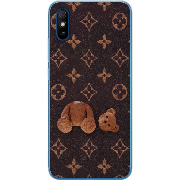 Kompatibel Mobilcover til Xiaomi Redmi 9A Grafisk monogrammønster med opsplittet bamse i kunstnerisk stil