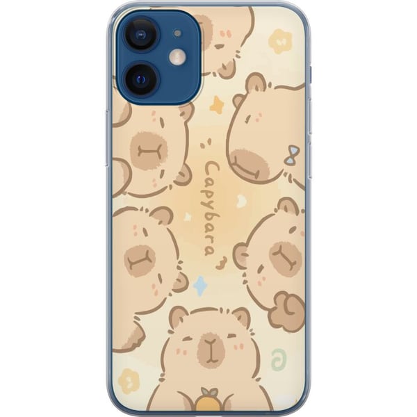 Kompatibelt Mobilskal till Apple iPhone 12 Capybara Cuties Pastell Design gulliga flodsvin i mjuka färger söt varm stil med charm och lekfull energi