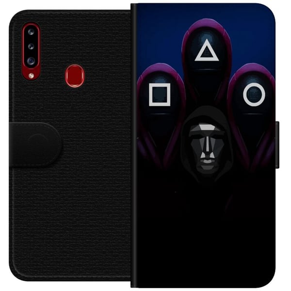 Kompatibelt Plånboksfodral till Samsung Galaxy A20s Squid Game Säsong 3 Nya Ikoner Populär Serie TV Motiv